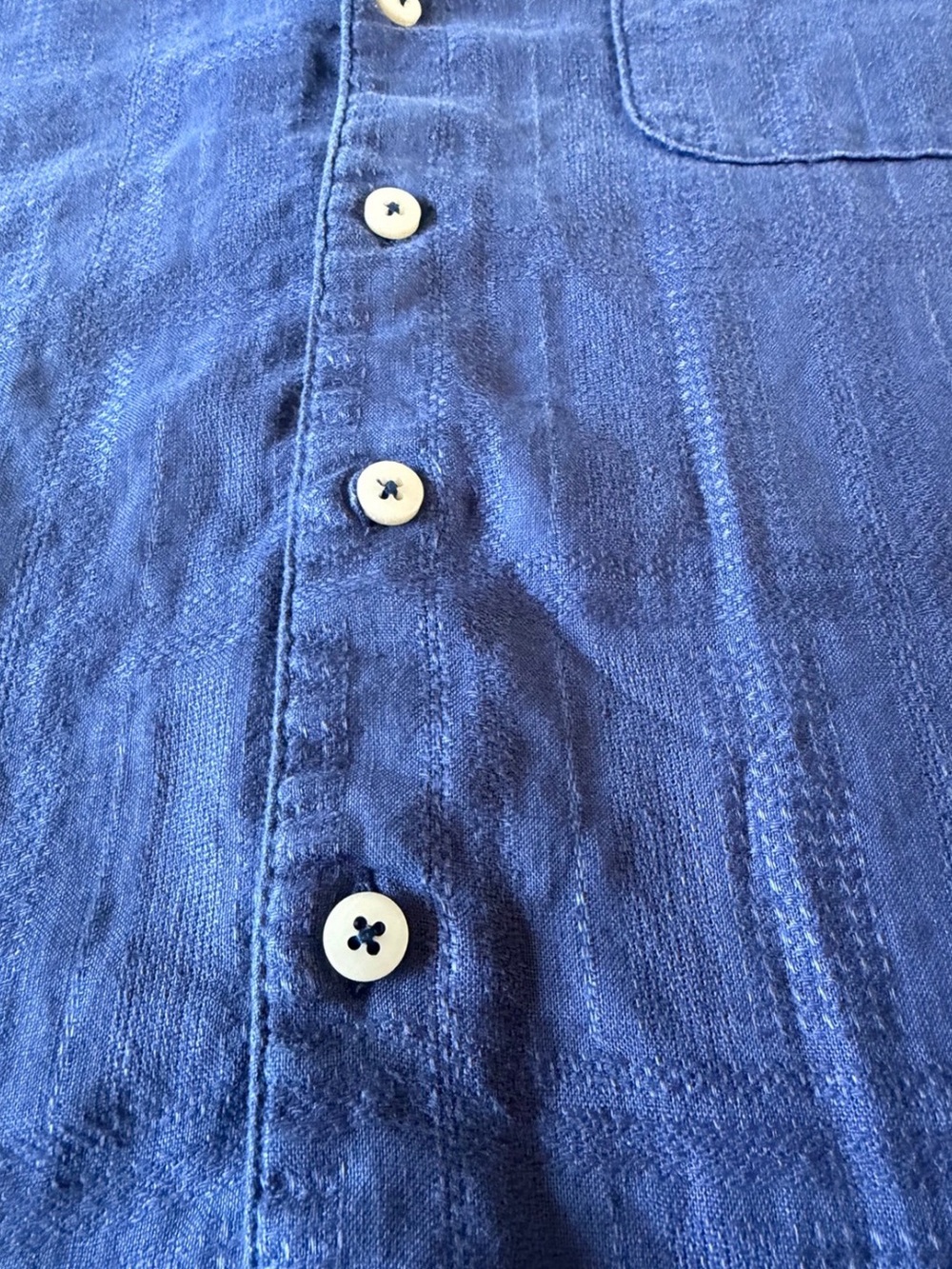 Tommy Bahama 100% Linen Textured Short Sleeve Button Up Shirt L Coastal Beachy - Picture 9 of 16